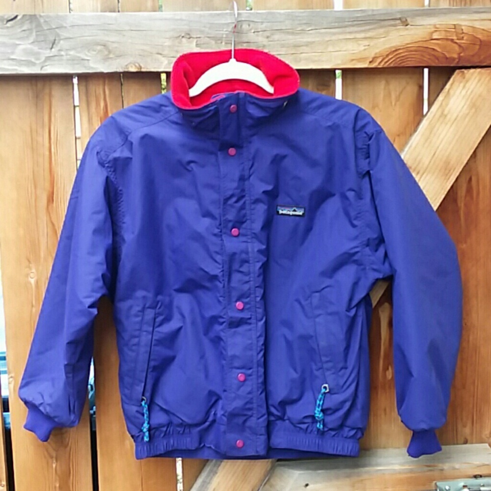 Vintage Patagonia coat bomber  purple and red xs